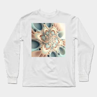 A Fractal Pattern of Subtle Pastel Colors Long Sleeve T-Shirt